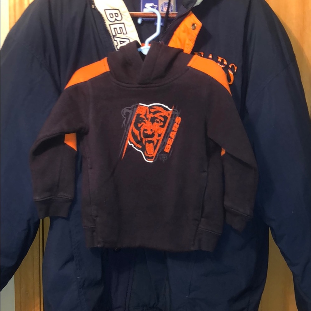 NFL Kids Black and Orange Chicago Bears Hoodie Sweatshirt